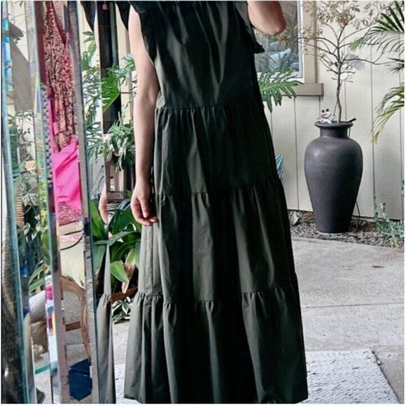 Chepe Black Tiered Ruffle Sleeve Maxi Dress - Picture 8 of 11